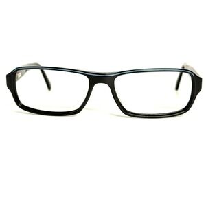 Police V1617 Col.0700 Black Eyeglasses Frames 53-15-135‎ Rectangle Blue Stripe